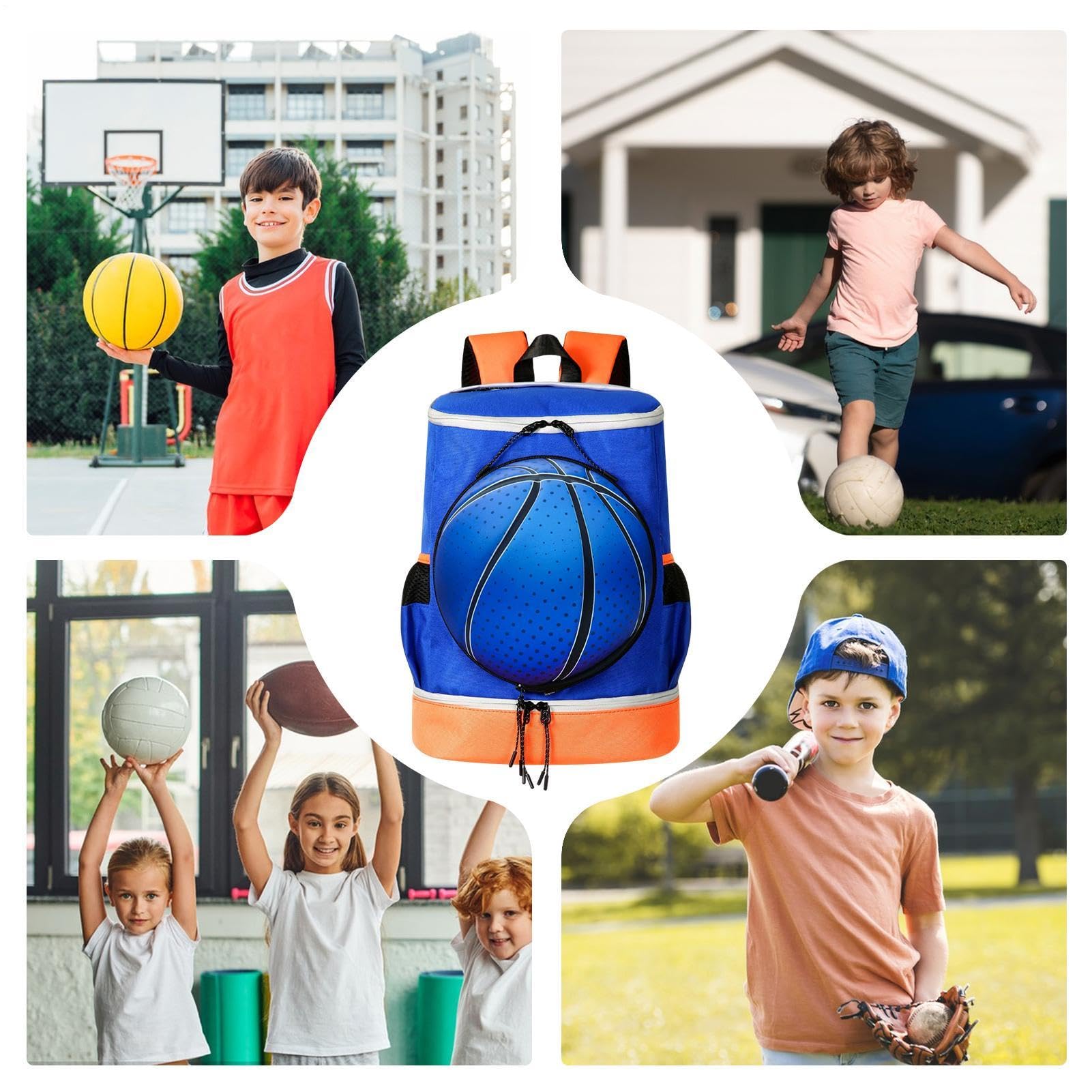 Mochila de fútbol para hombres, Mochila de baloncesto Bolsas para equipos | Bolsa de almacenamiento Bolsa de deporte para baloncesto, voleibol, fútbol, ​​entrenamiento, viajes, escuela,