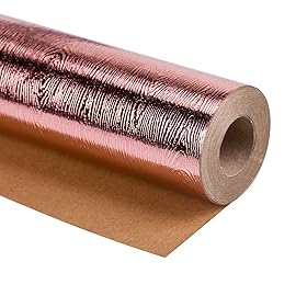 WRAPAHOLIC 30 Inch Rose Gold Wrapping Paper Roll - Jumbo Roll Basics Glossy Rose Gold for Birthday, Holiday, Wedding, Baby Shower Wrap - 30 inch x 16.5 feet