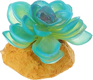 Mipcase Acessórios De Pia De Decoração De Vidro Acessórios De Tanque De Lagarto Planta Artificial Para Répteis Decoração De Terrário Acessórios De Tanque De Répteis Planta Falsa