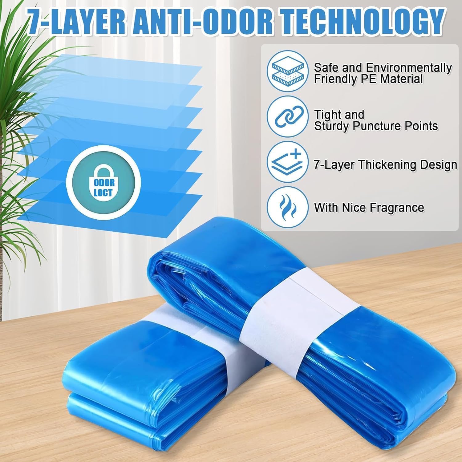 12 contenitori di ricarica per pannolini, Sacchetti mangiapannolini compatibile con tommee tippee (L) (12)