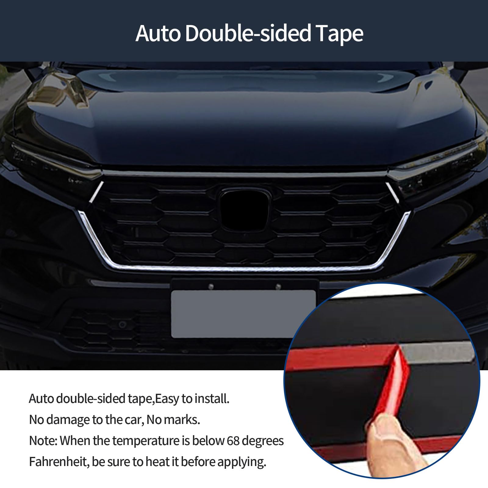 Emblème De Calandre Avant Si Pour Honda Rouge-argent