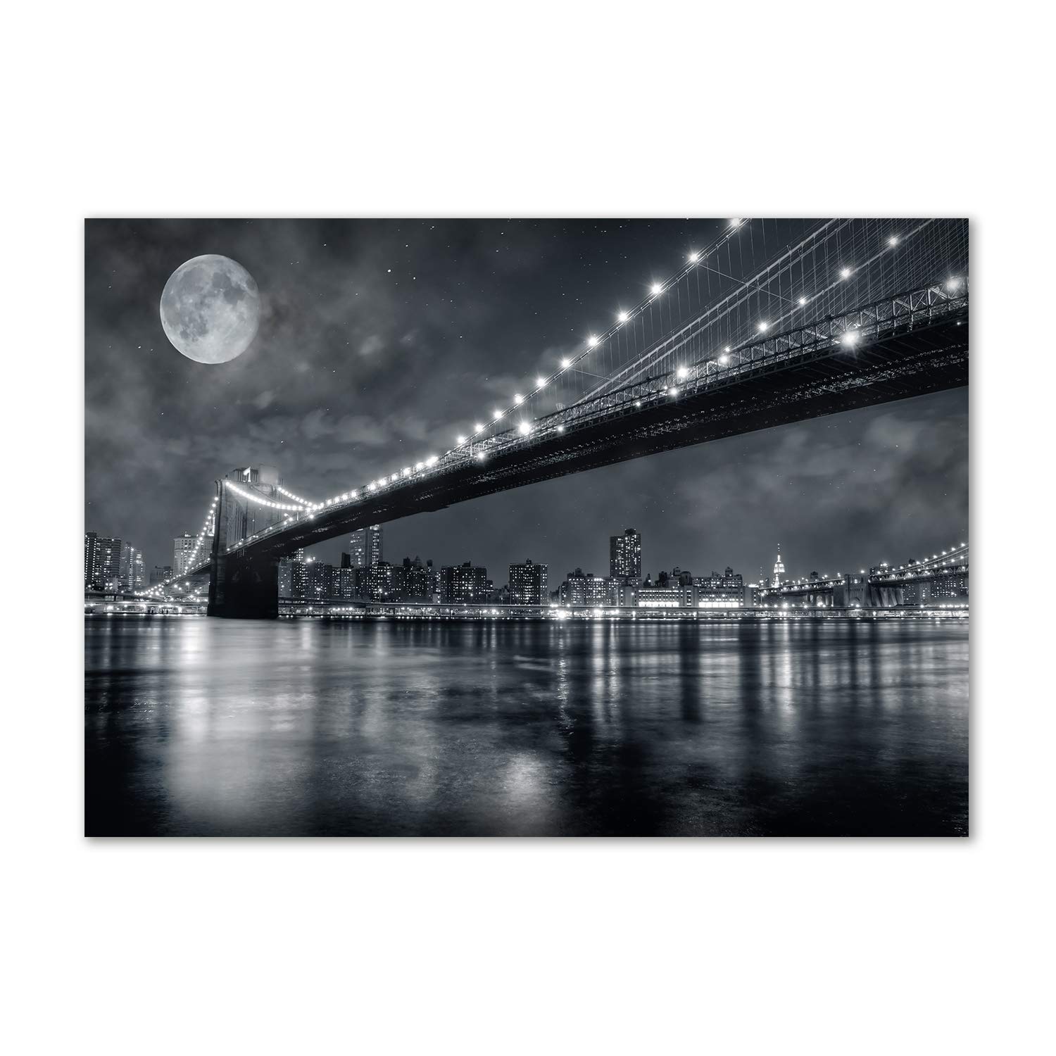 Splashback guard en verre noir et blanc 100x70cm pont de Brooklyn - 8