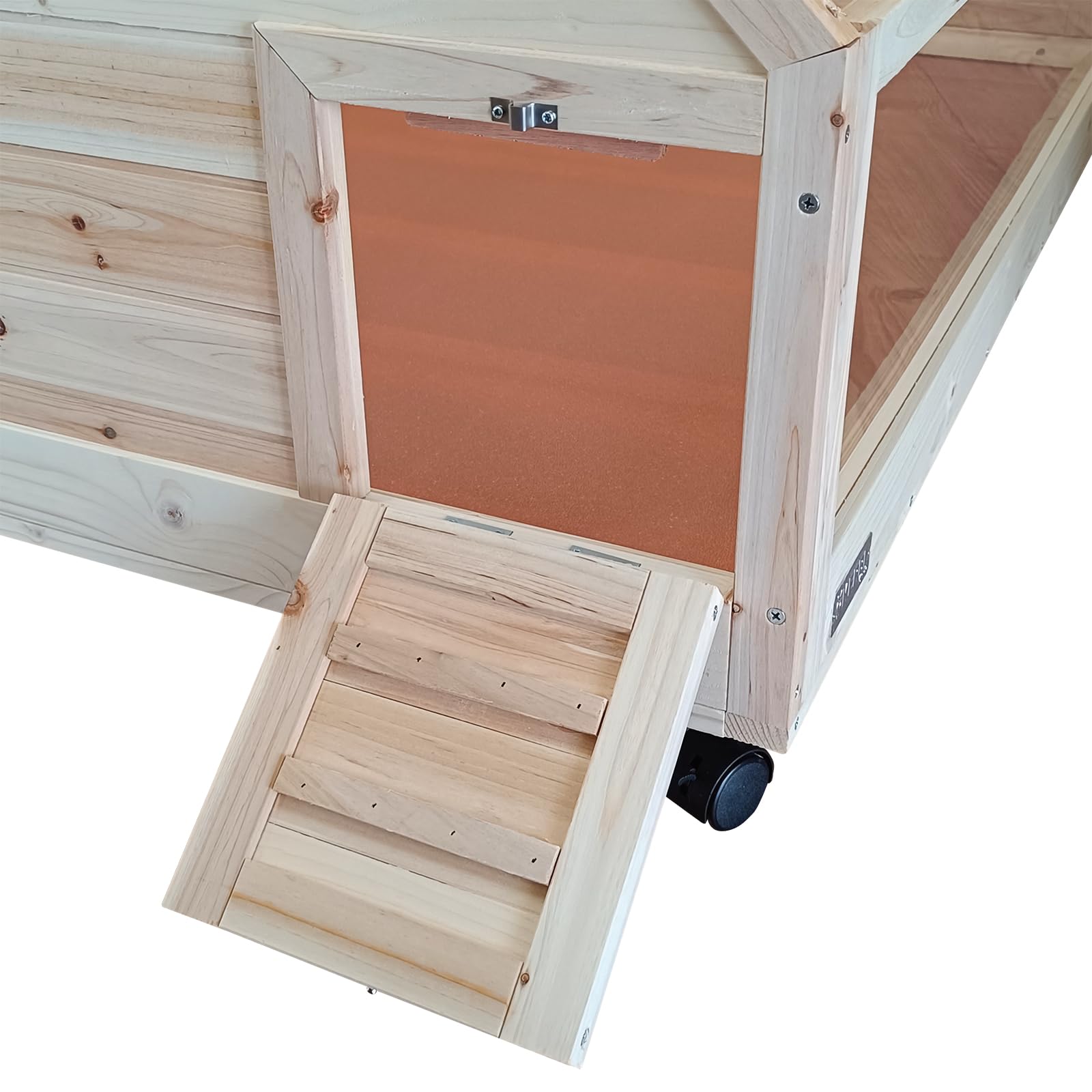 Meerschweinchen Stall aus Kiefernholz - 113 cm - Kleintierstall - auf Rollen - Gehege