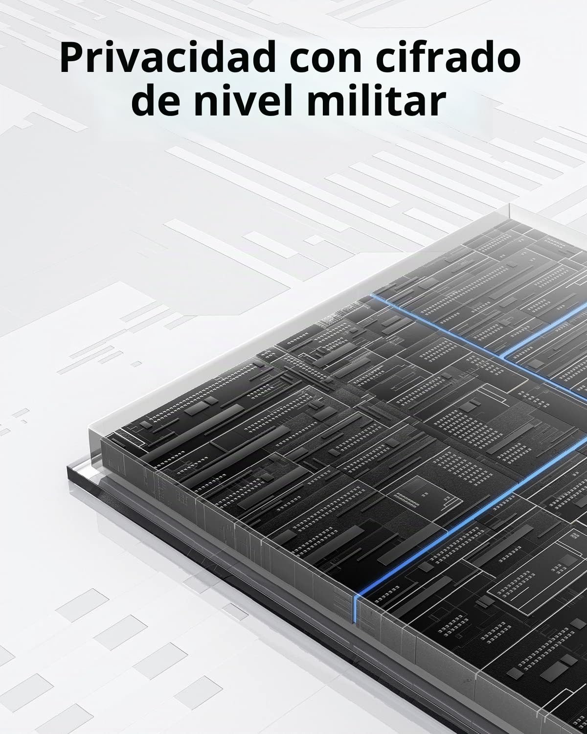 eufy Security HomeBase 3, eufy S380, cámara de vigilancia, sin costos adicionales, Memoria expandible, Compatible cifrado estándar Militar