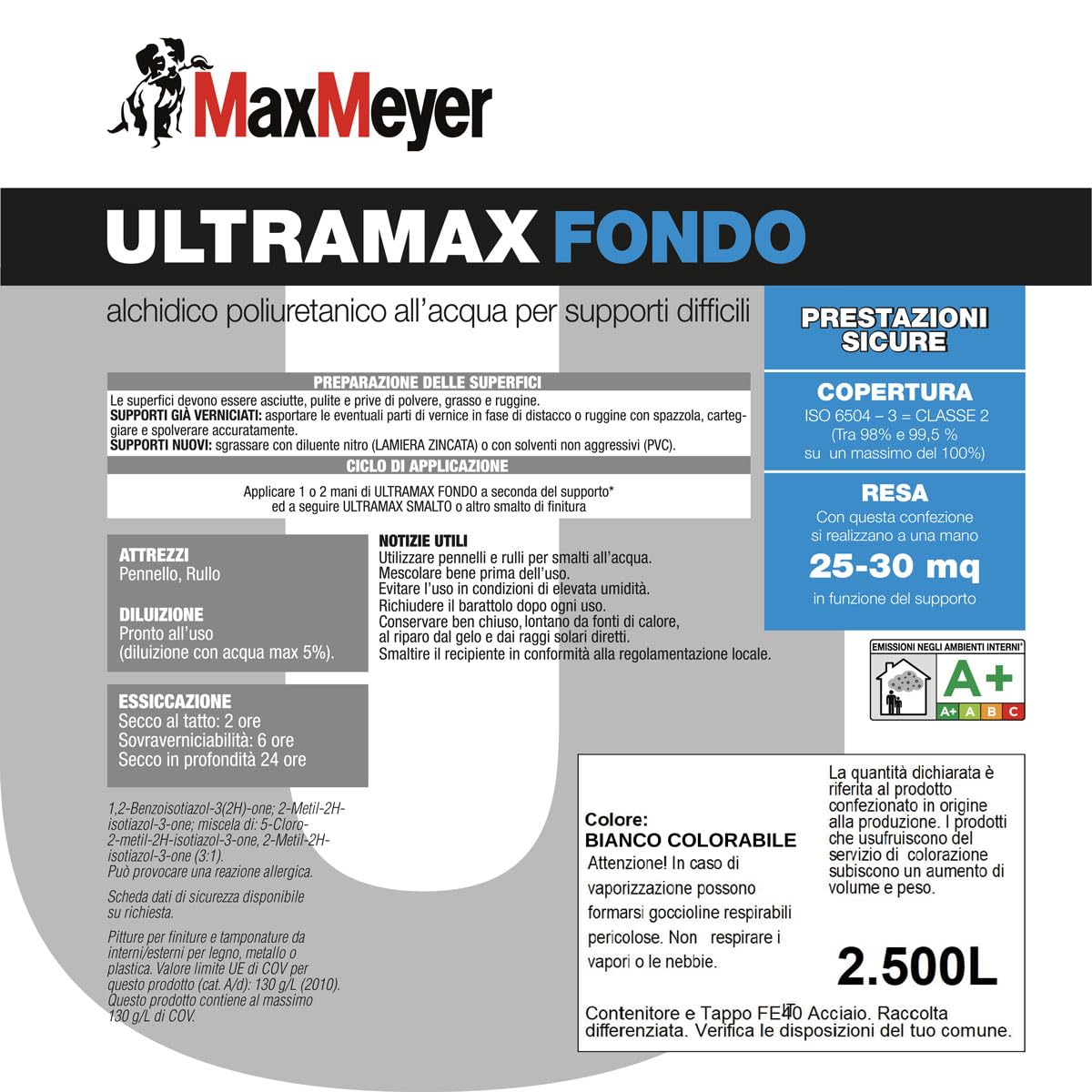 MAXMEYER Ultramax fondo Bianco 2.5 L