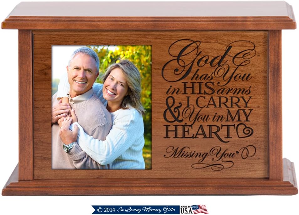 Lifesong Milestones Photo Urns Wooden Cremation Urns For Ashes Adult Male Ashes Keepsake Large Keepsake Box Burial Urn For Ash Large Wood Urns For Human Ashes Adult Female Decorative Urns Hold Picture