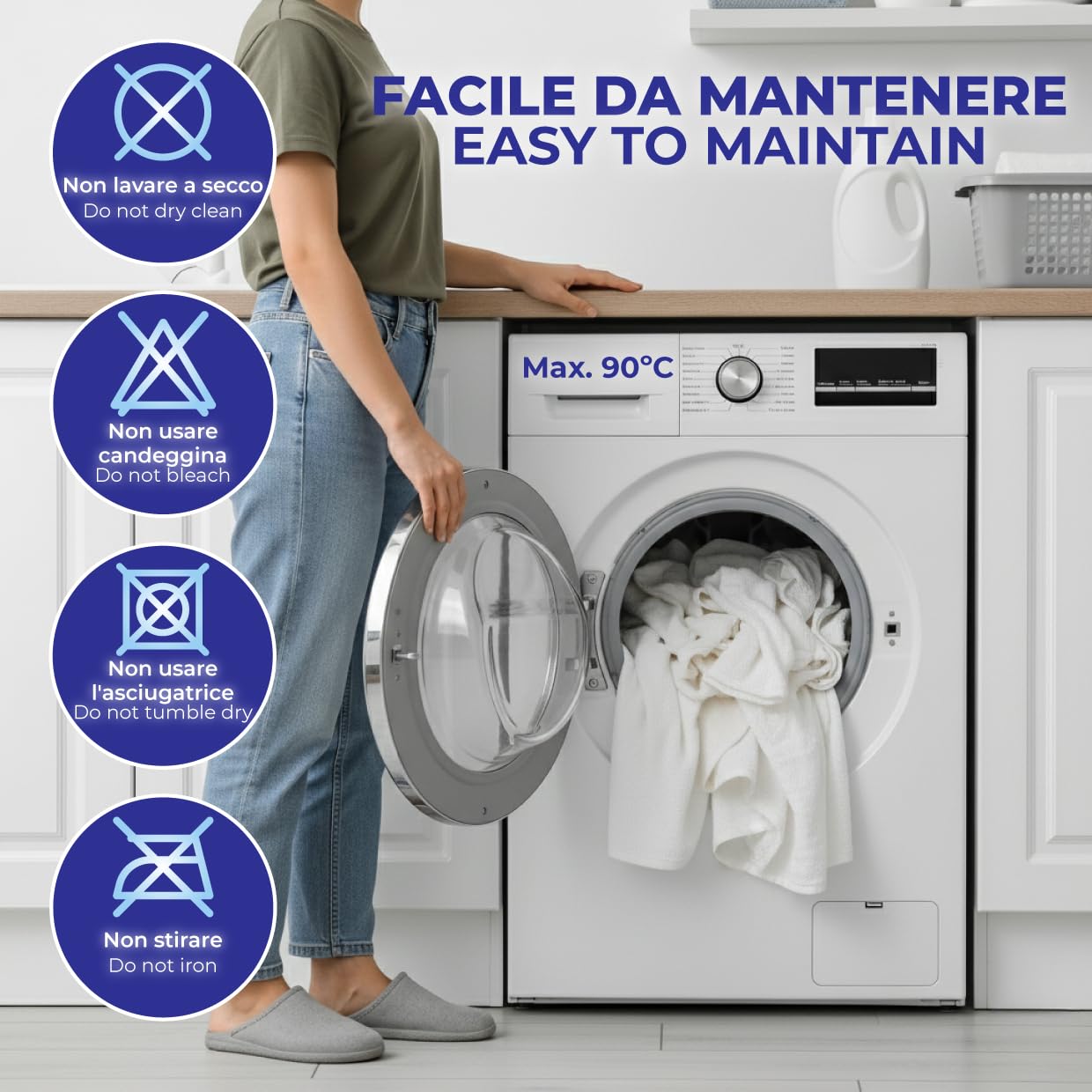 BLUZIMAN­® Coprimaterasso Matrimoniale Impermeabile 200x200, Altezza max. 35 cm, Fatto in Europa, Proteggi Materasso Cotone, Telo impermeabile, Copri Materasso Antiacaro (Letto 200x190/200)
