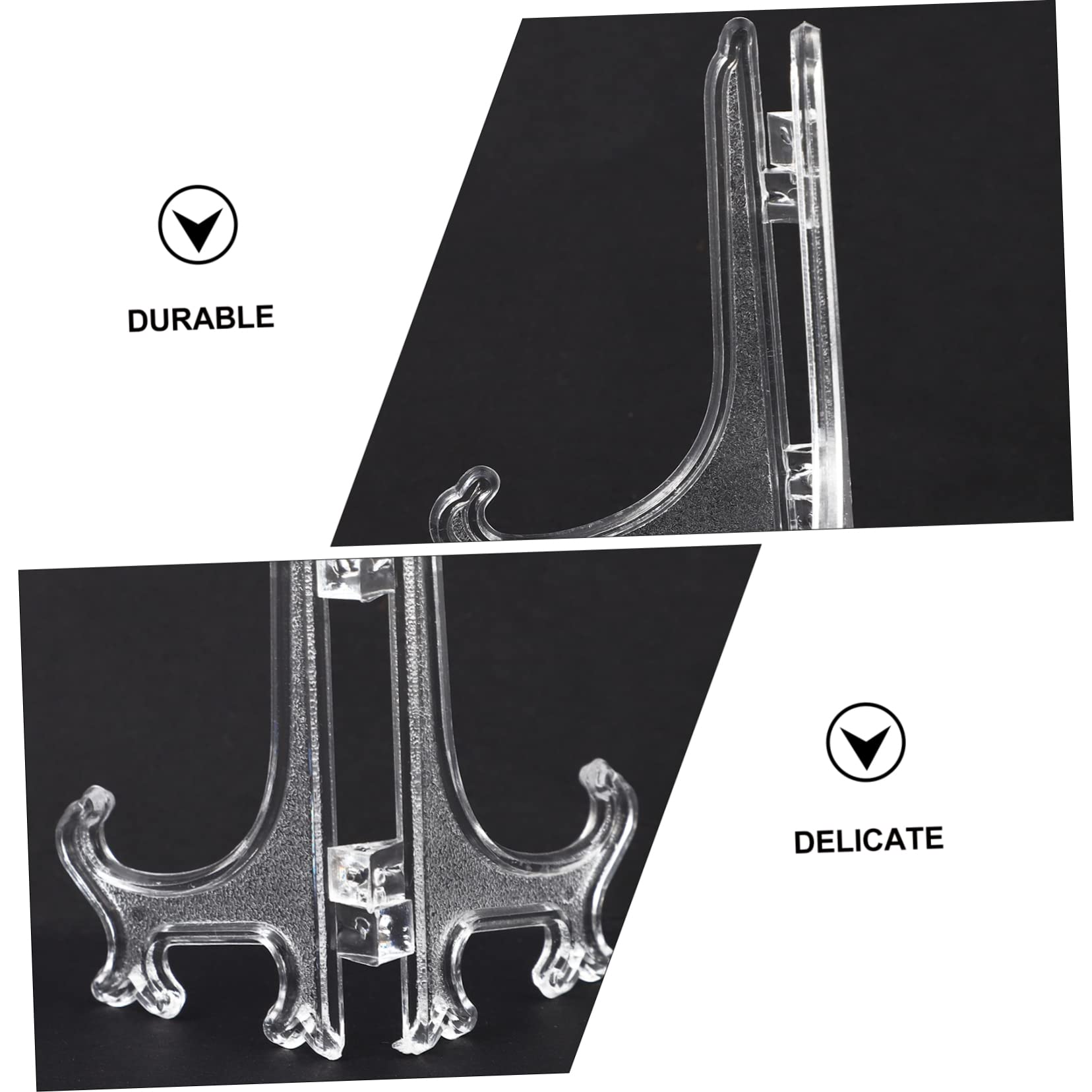 RORPOIR Dish Display Stand 24pcs Plastic Rack Table Stand for Display Home Decor