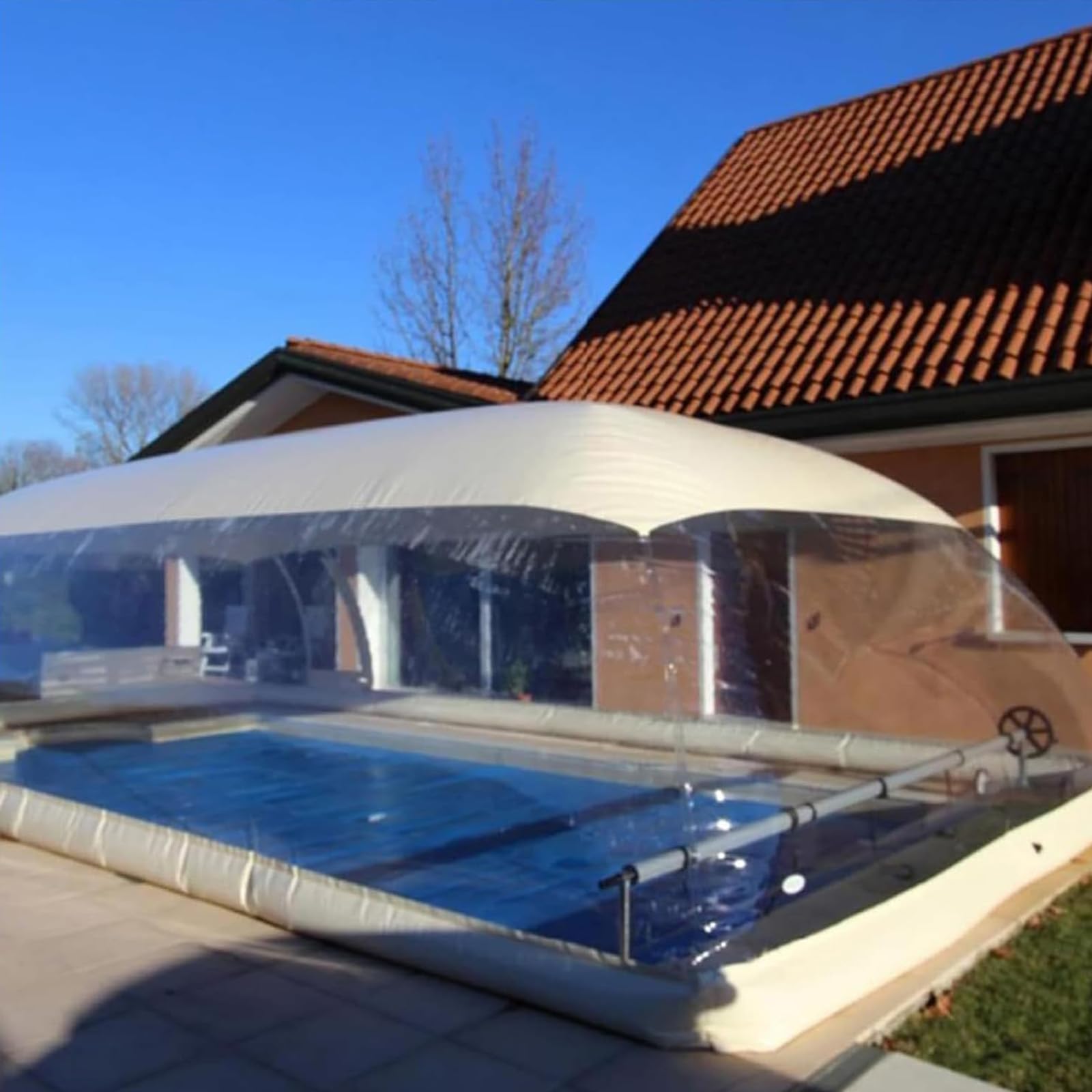 Aufblasbares Kuppel-Poolzelt/Aufblasbare Schwimmbadabdeckung Kuppel PVC Rechteckige Aufblasbare Abdeckung/Außenruhe Regendicht, Aufblasbares Poolzelt/Schwimmbadabdeckung,10x6x3M