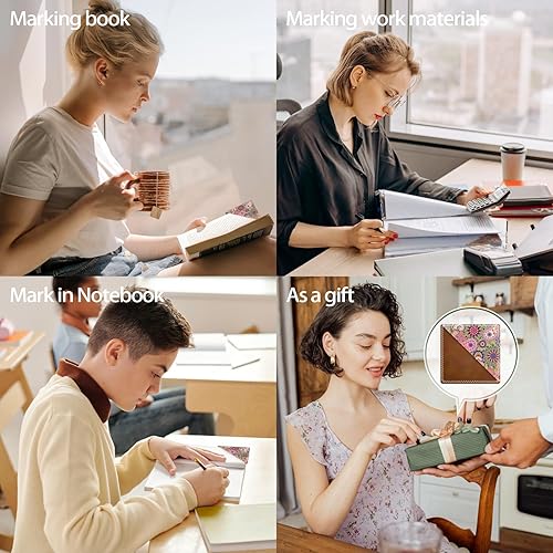 Miniatura 10 de Marcadores de cuero personalizados, accesorios divertidos y lindos para amantes de la lectura, marcadores de página irrompibles para mujeres,