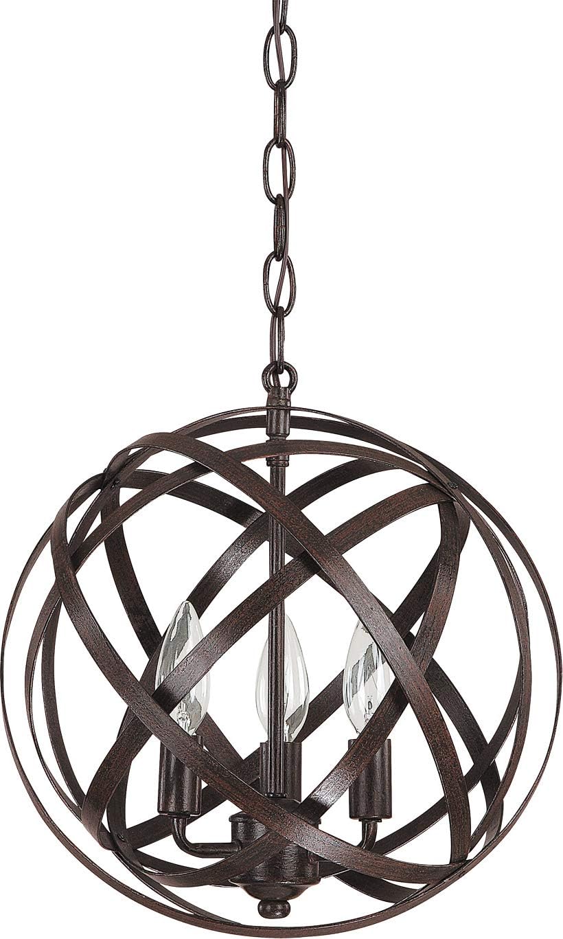 Capital Lighting 4233RS Axis 3-Light Pendant, Russet Finish