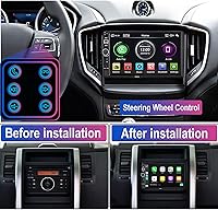 Vista 4 de Radio estéreo de coche doble DIN compatible con Apple Carplay y Android Auto, pantalla táctil HD de 7 pulgadas con control de voz, Mirror Link