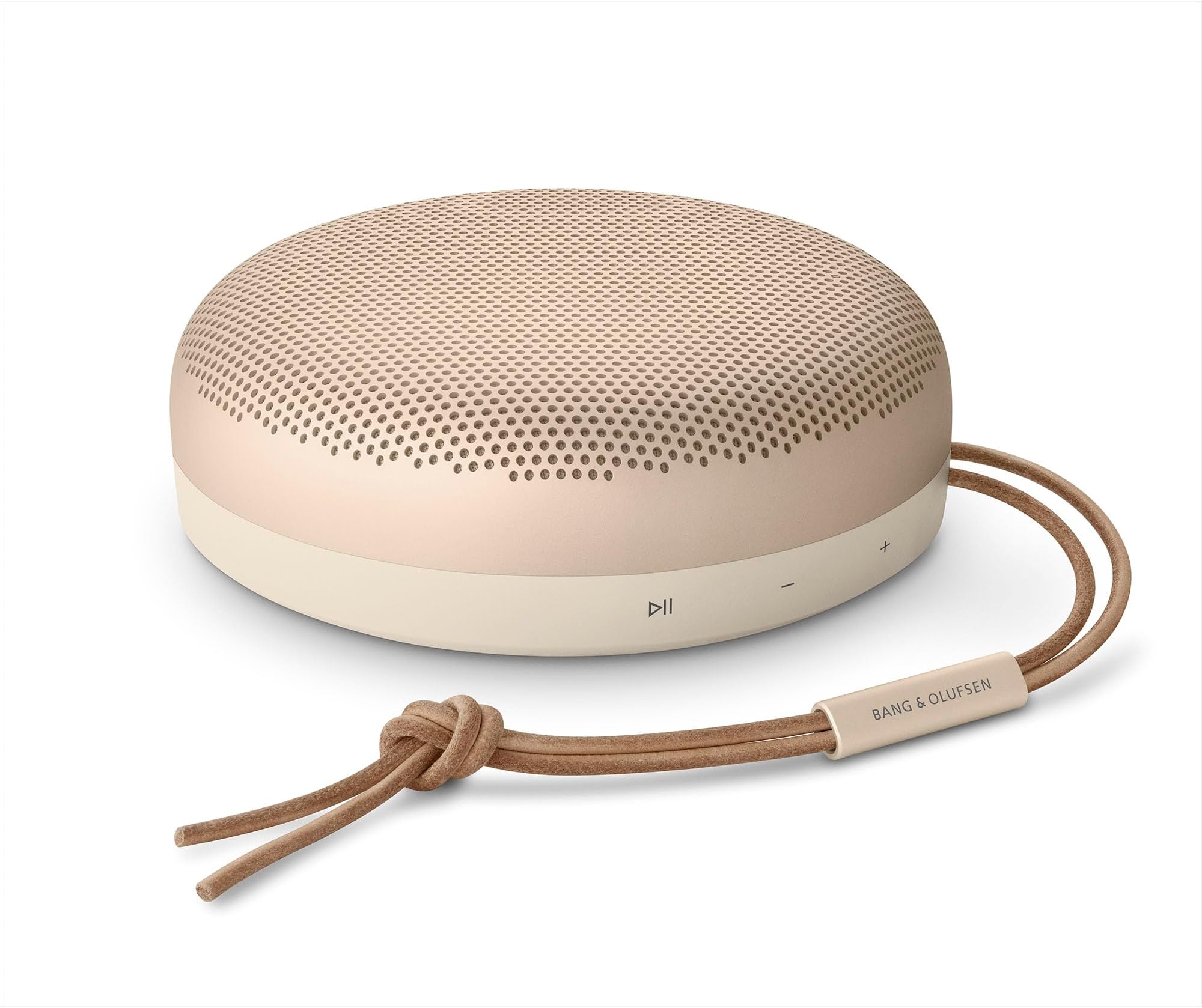 Bang & Olufsen Beosound A1 (2nd Gen) – Portable Waterproof Bluetooth Speaker (IP67), 360 Sound, Alexa Voice Control, 18 Hours Battery, Compact Wireless Speaker for Outdoors & Travel - Gold Tone