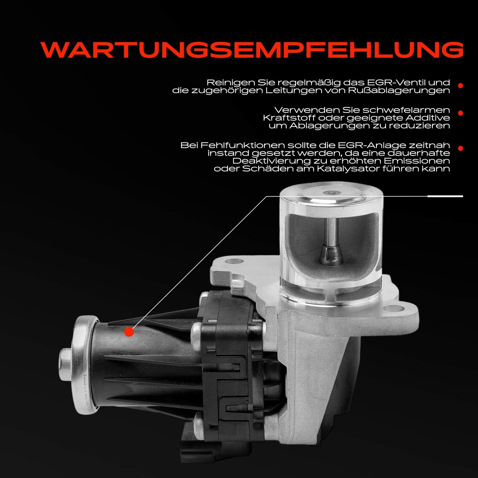 Frankberg 1x AGR-Ventil Kompatibel mit A-Klasse W176 B-Klasse W242 W246 2013-2018 Note E12 Qashqai II J11 2013-Heute Clio IV BH KH 2012-Heute Me.g.a.ne III 2009-Heute 1.5L Diesel