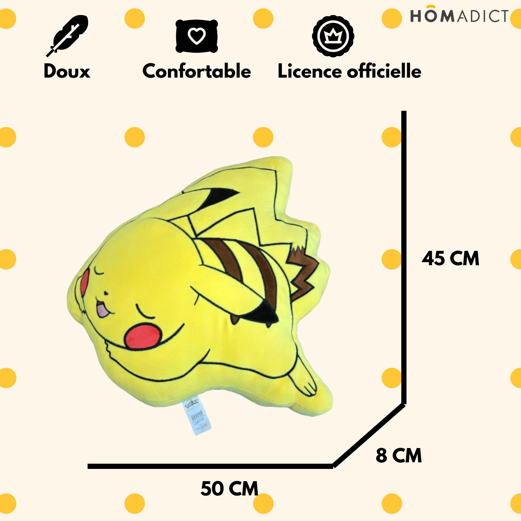 Lyo Pokemon Pikatchu Sleeping Pillow Plush, Very Soft and Comfortable Too Tight, For Fans and Enthusiasts - Image 3