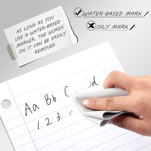 Miniatura 5 de 4 paquetes de papel magnético para cuaderno de 8 x 10.5 pulgadas, tiras magnéticas de escritura en seco, tiras de oraciones de borrado en seco,