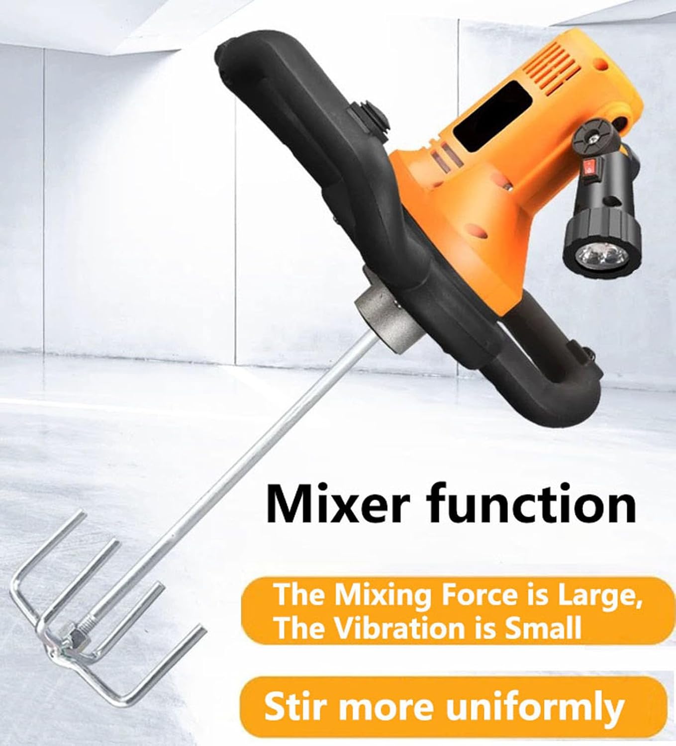 1680W Wall Smoothing Machine, 280-2800RPM Handheld Drywall Sander,Mortar Mixer,with Stirring Rod,4m Power Line,Tray