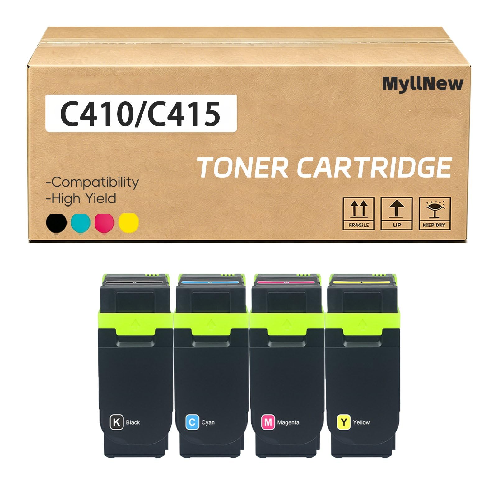 Cartuccia Toner C410/C415, 10500 Pagine Multicolor | 006R04685 006R04686 006R04687 006R04688 Ad Alta Resa Compatibile Per Xerox C410 Per VersaLink C415