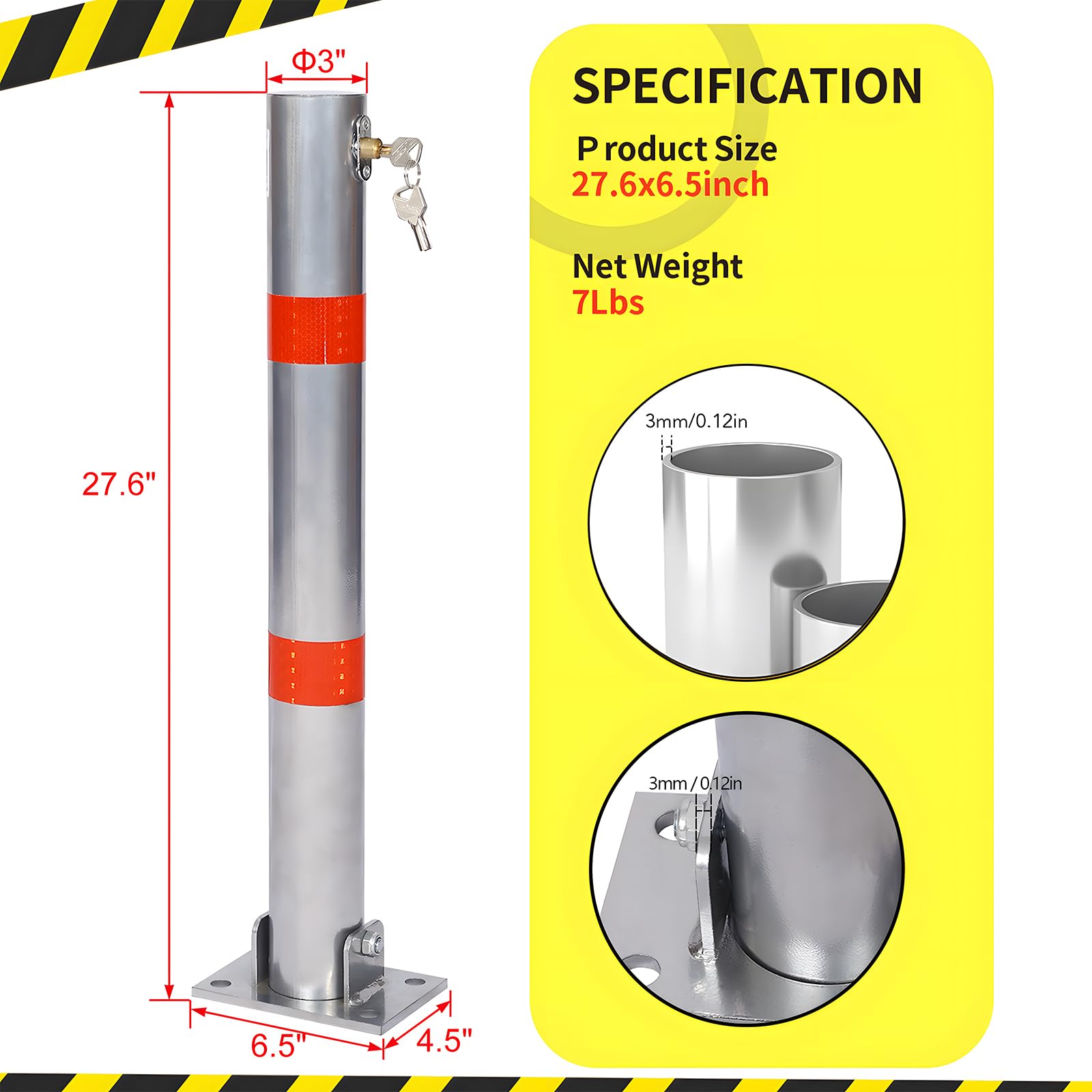 Parking Posts For Driveways Foldable Safety Bollard Post Parking ...