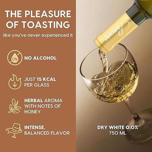 Miniatura 3 de Princess Alternativa Bianco Vino Blanco Seco Desalcoholizado 0.0% Sin Alcohol De Italia 25.4 fl oz, Bajo Azúcar, Bajo En Calorías (1 Botella)