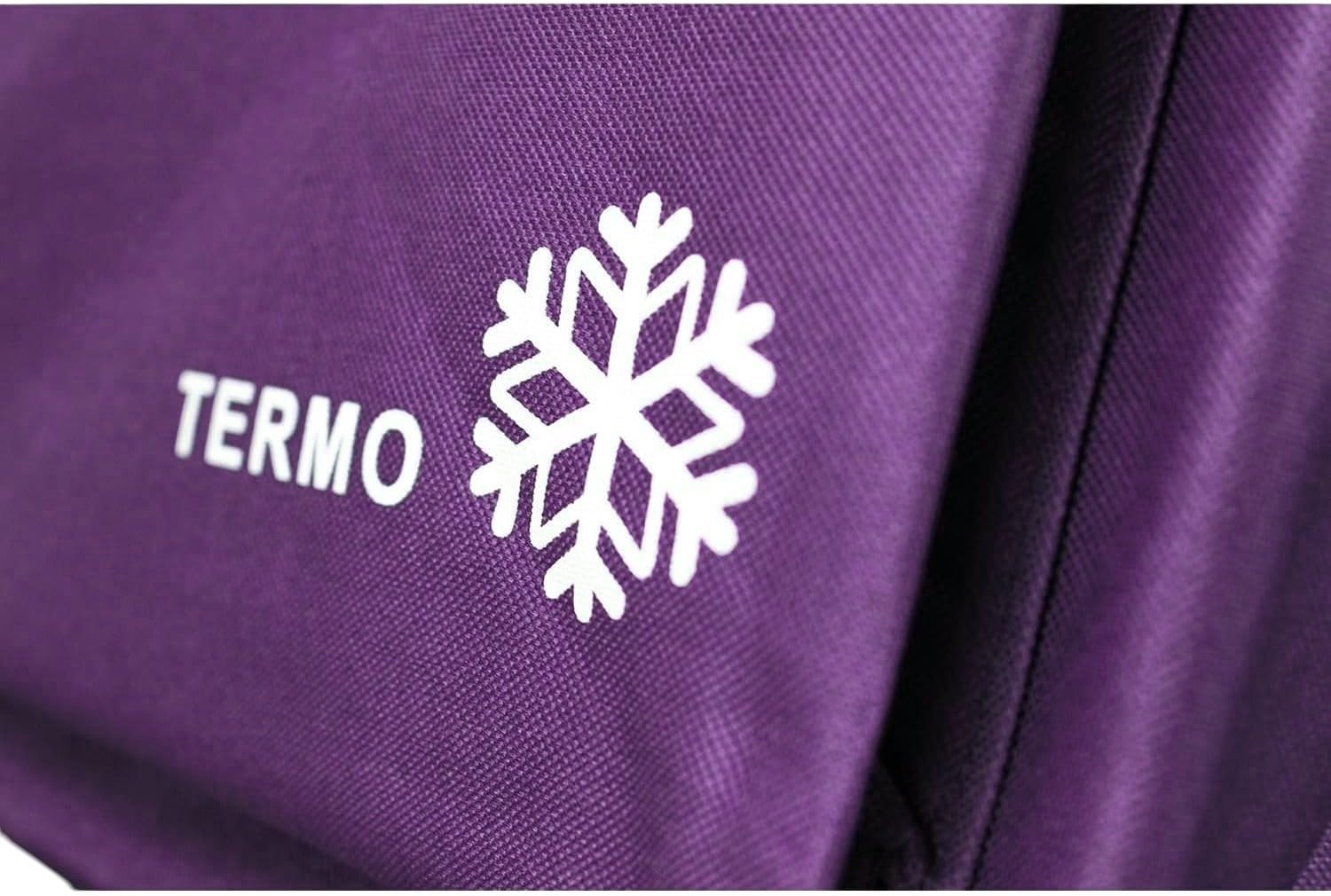 Carro de la Compra Plegable con Bolsa Térmica 4 Ruedas para Subir Escaleras, Carrito del Mercado, Bolsa Impermeable isotérmica de 46L litros. Porta Paraguas. (Morado)