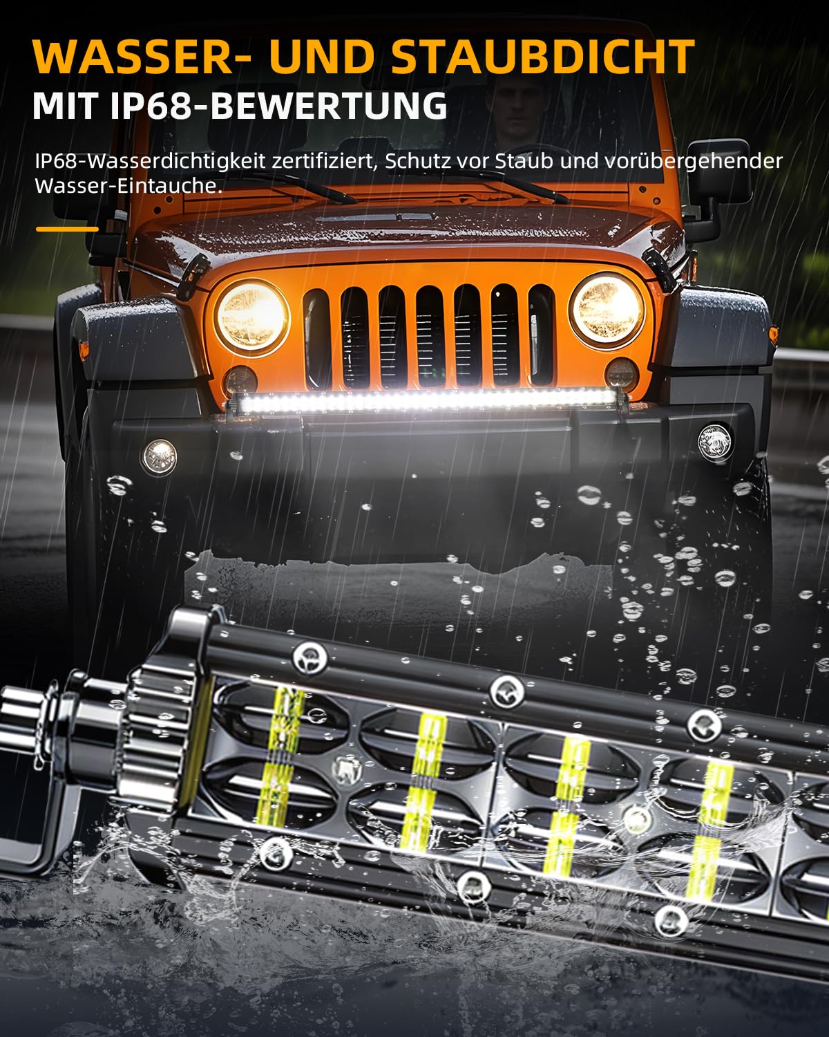 CO LIGHT 32" Light bar auto 25000LM Doppelreihe 6D-Linse LED balken 12v/24V IP68 Mischstrahl Geeignet für landwirtschaftliche Traktoren, 4x4 Fahrzeuge, Lastwagen und Wohnwagen (78cm)