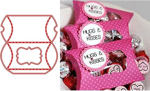 Miniatura 5 de Suds&WH Caja de chocolate de caramelo troquelada de metal, troquelada de regalo de boda, plantillas cortadas, álbumes de recortes, álbum de fotos,