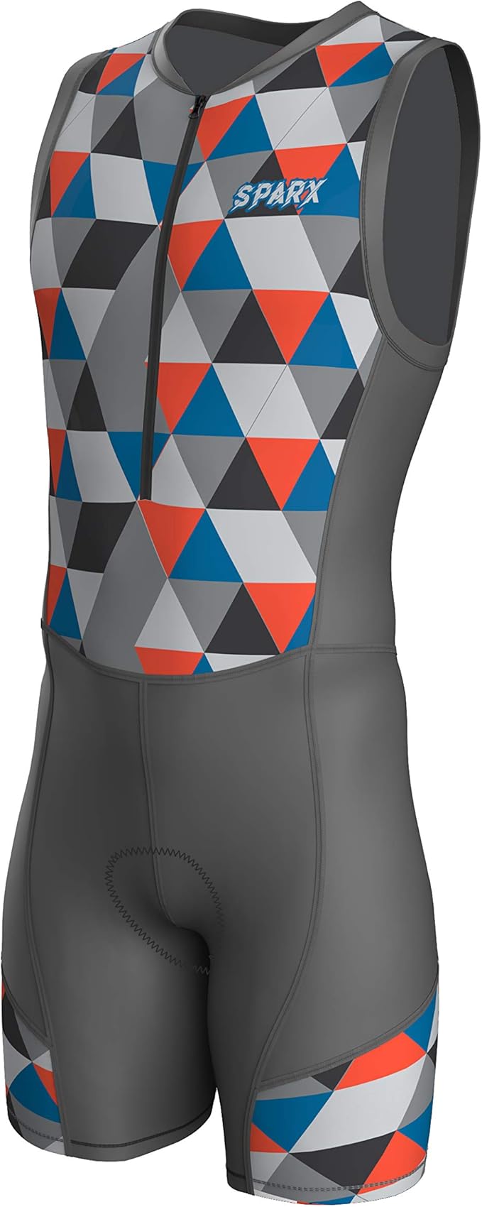 Sparx Sports Men`s Triathlon Suit Trisuit Race Skinsuit Cycling Speed Suit Italian Fabric