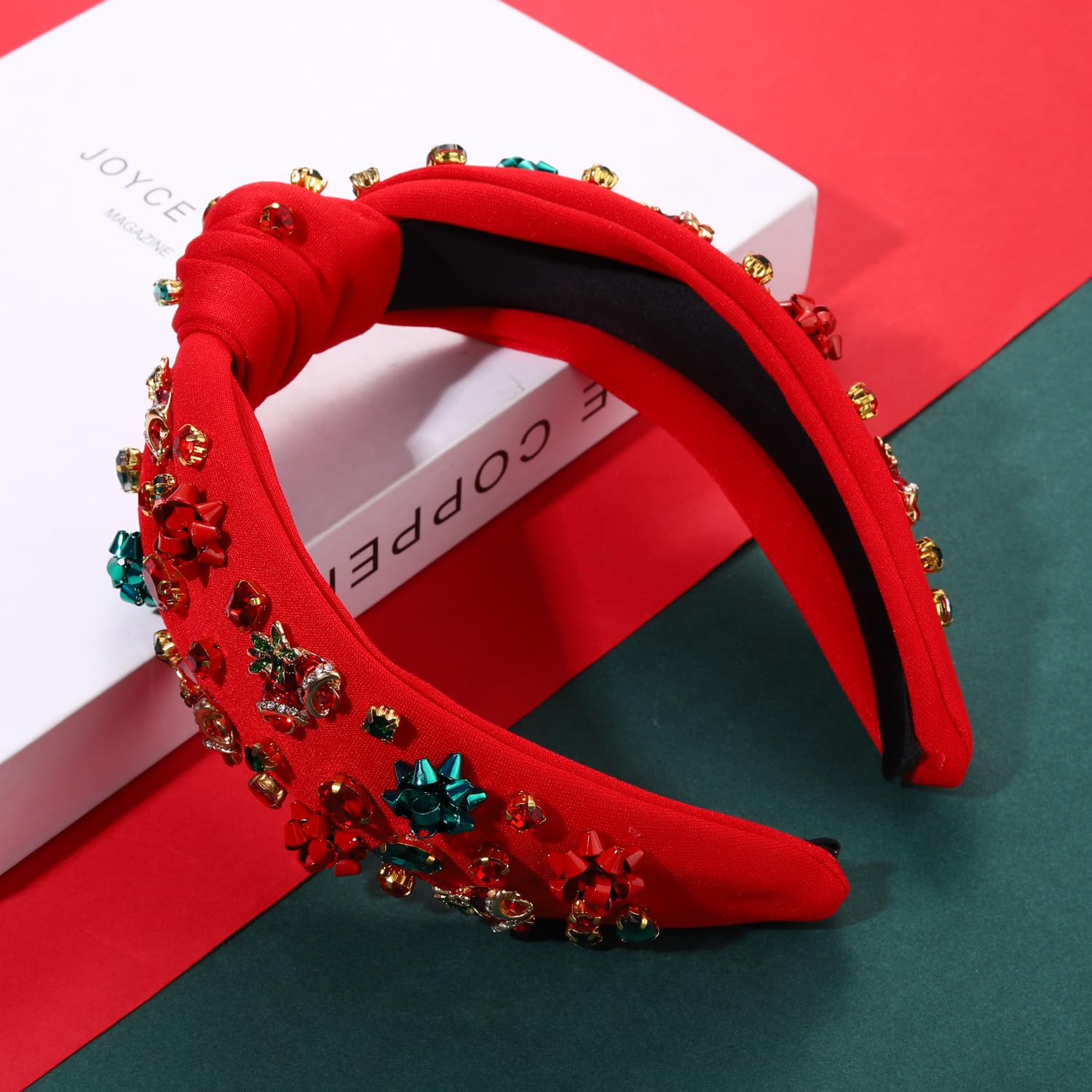 MOLOCH Christmas Headband for Women Christmas Tree Bow Snowflake Knotted Headband Jeweled Crystal Xmas Head Band Xmas Decorations Gifts - Image 6