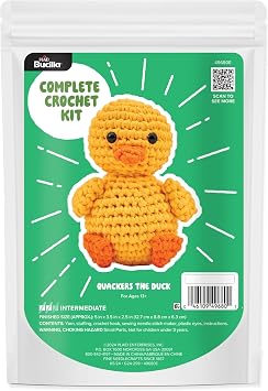Bucilla Complete Crochet Kit, Quackers The Duck, 5