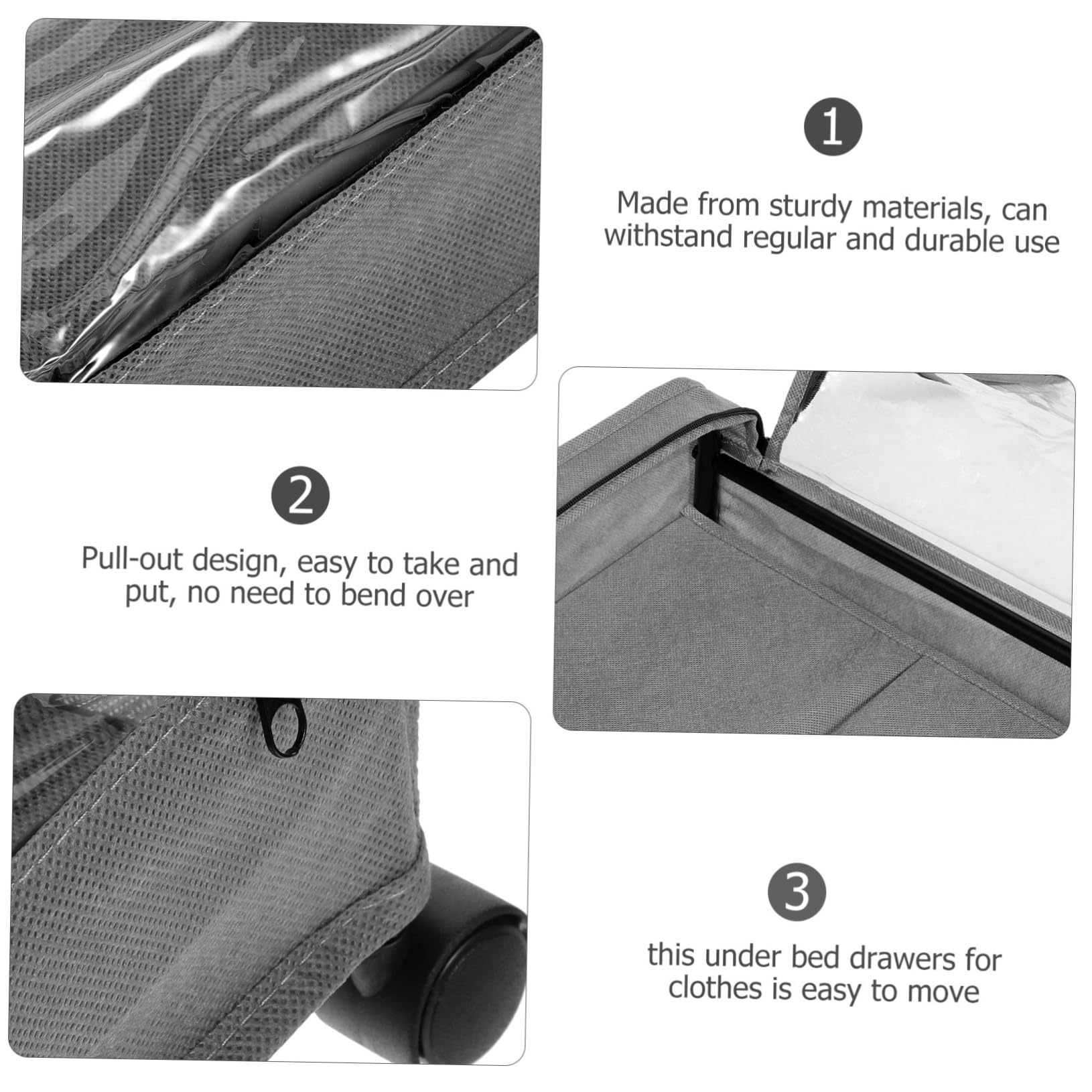 Unterbett-aufbewahrungsbox Mit Rädern Wäsche-organizer Schublade Für Kleines Schlafzimmer Aufbewahrungsbox Für Kleidung Und Spielzeug Robustes Material Leicht Zu Bewegen