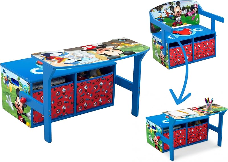 Delta Children Kids Convertible Activity Bench - Greenguard Gold Certified, Disney Mickey Mouse