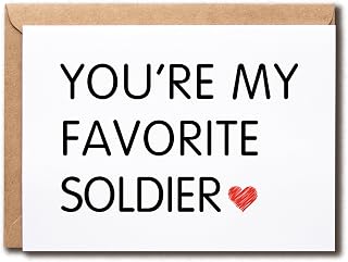 You Are My Favorite Soldier Card - Military Card - Card For Husband Son - Gift For Him - Greeting Card - Blank Inside Card - Card To Friend