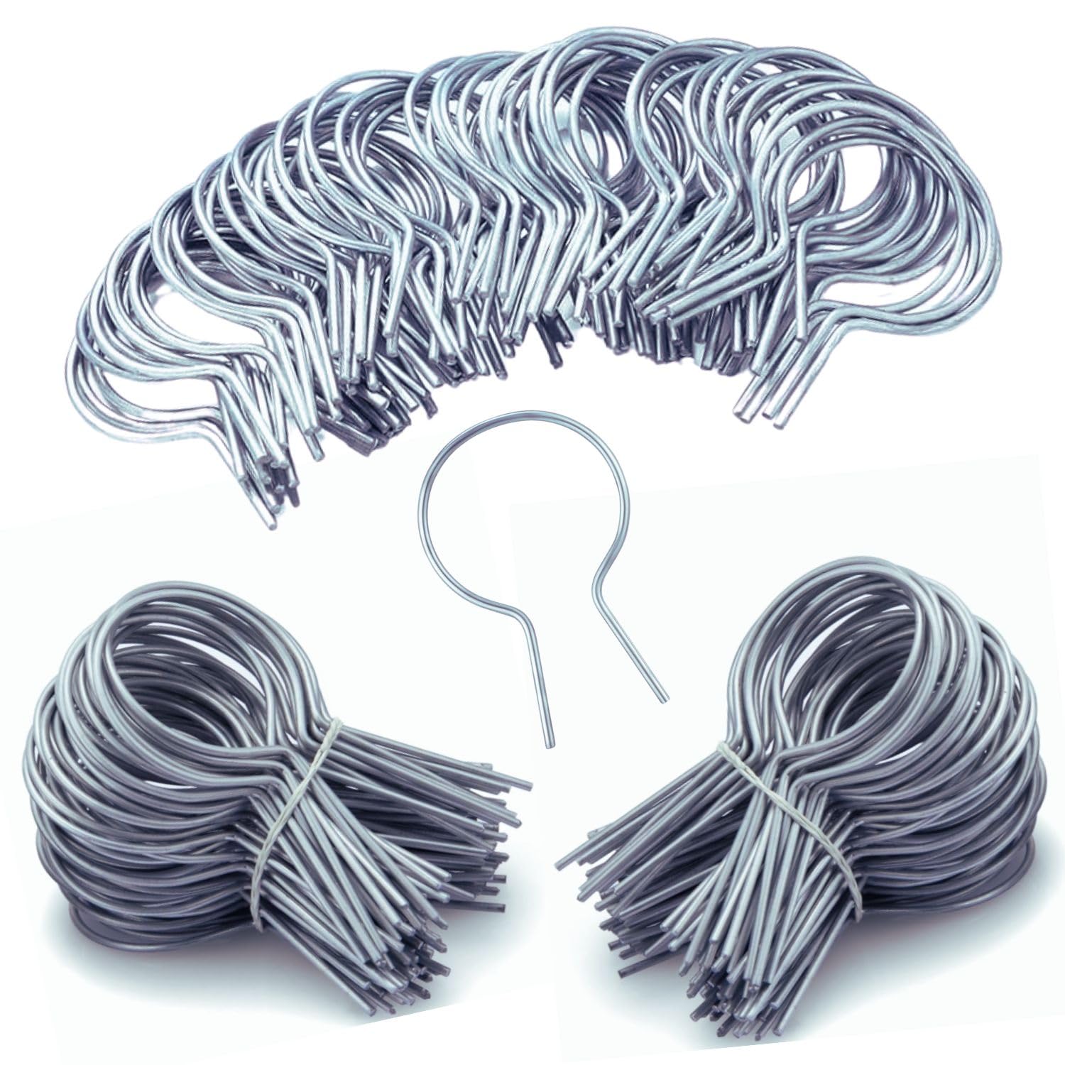 Photo 1 of 150 Pack - 2 3/8" Chain Link Fence Ties 9 Gauge Galvanized Steel Twist for Securing Fences on Farms/Ranches/Gardens