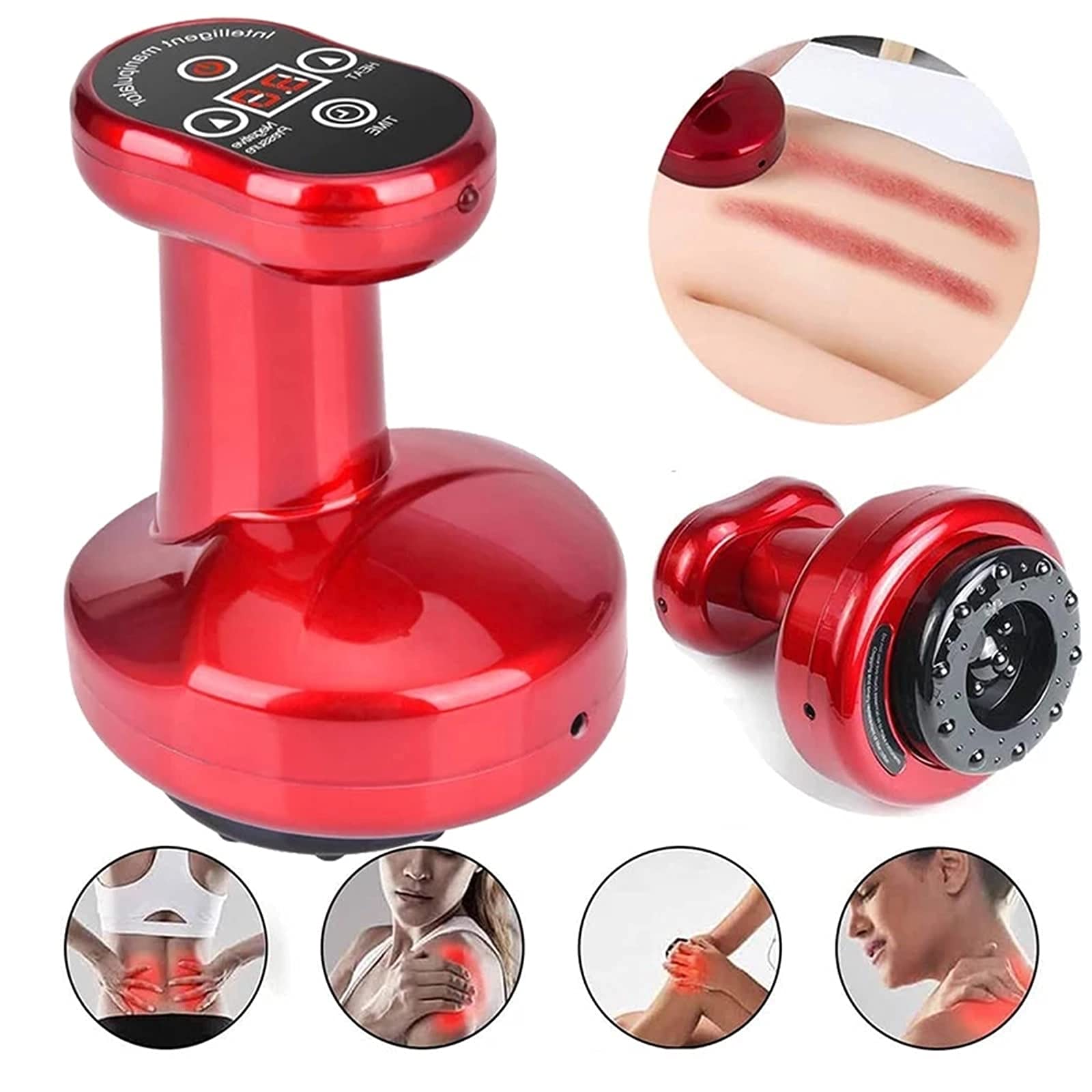 Rechargeable 9-Grade Electric Cupping Therapy Set, Upgrade Gua Sha Scraping Massager, 2 in 1 Multifunction Cupping Sets and Gua Sha Electric for Body