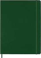 Vista 2 de Cuaderno Moleskine, extragrande, a rayas, verde mirto, tapa dura (7.5 x 9.75).