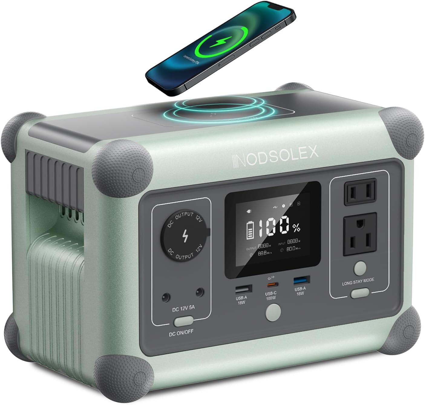 Apowking 300W Portable Power Station 256Wh LiFePO4 - Solar Generator With 2 AC Outlets, 110V Pure Sine Wave