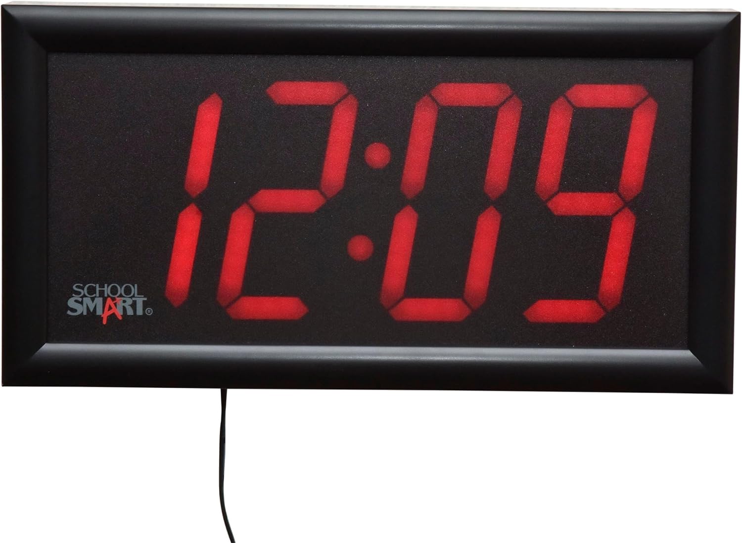 School Smart LED Clock displaying 12:09.