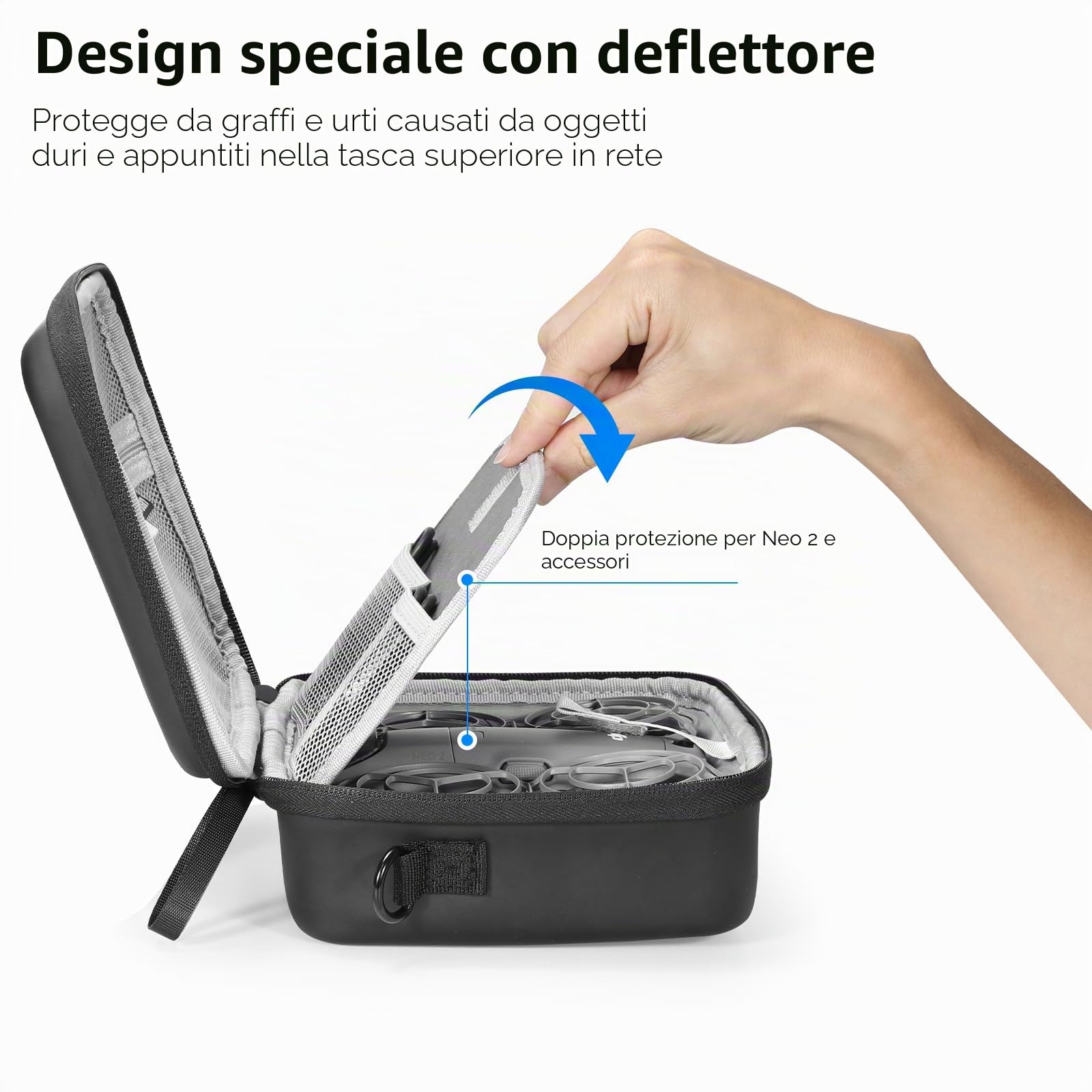FPVtosky, borsa per Neo 2, borsa portatile in PU per accessori della drone DJI Neo 2 [Solo borsa]