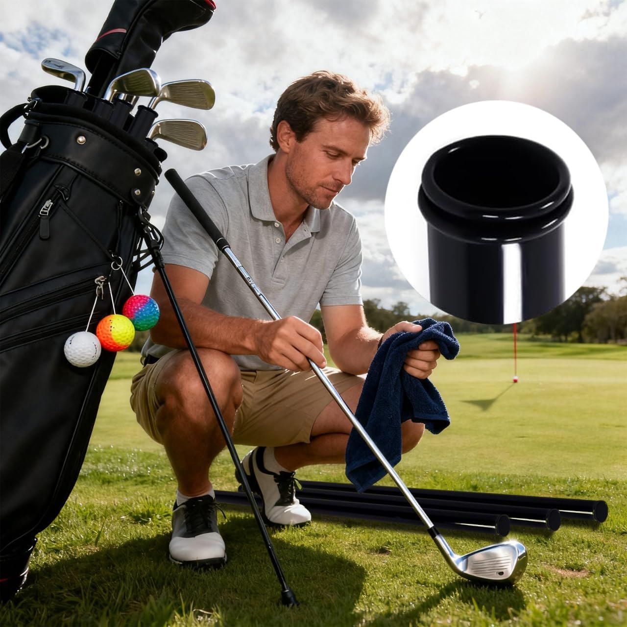 14 Pack Golf Bag Club Protection Tubes 1.5 & 1.25 Inch Inner Diameter Shaft Dividers Organizer
