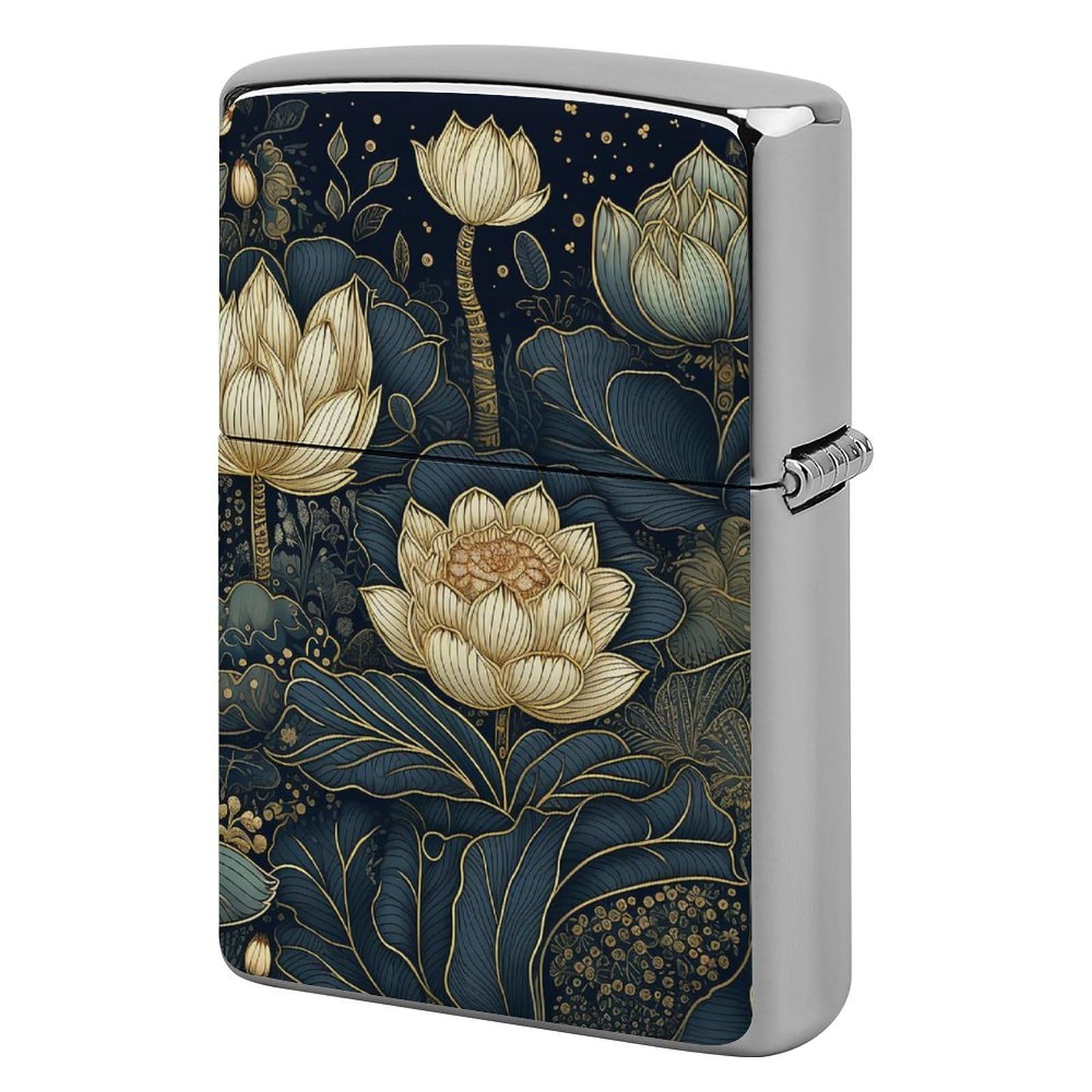 Intricate Flowers Lighter Cover for Men, Personalized Lighter Case for Birthday Gift, Flip-Top Lighters Protective Cover, Portable Lighters Shell for Outdoor, Travel
