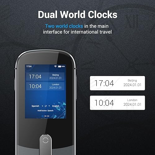 Miniatura 7 de Dispositivo traductor de voz de idioma sin conexión W09 PRO para 144 idiomas y acentos Traducción de fotos No se necesita Internet WiFi para viajes