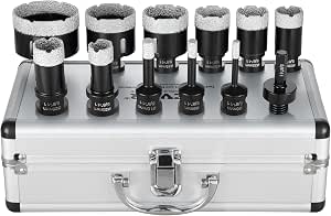 Kit 11 Forets Diamant Trepan Carrelage 6 à 65mm - Scie Cloche Carrelage Porcelaine Marbre Granit SANLEETEK