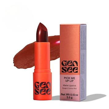 GEN SEE Pick Me Up Lip Matte Lipstick, Shi Soft Matte Highly Pigmented Comfortable Long Wear Color, Vegan Cruelty-Free, Made in Italy