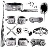 Schwarz 12 StüCk Glattes Leder Sport Kit ZubehöR, Hand Und Fuß Yoga Gurte, Sport Training...