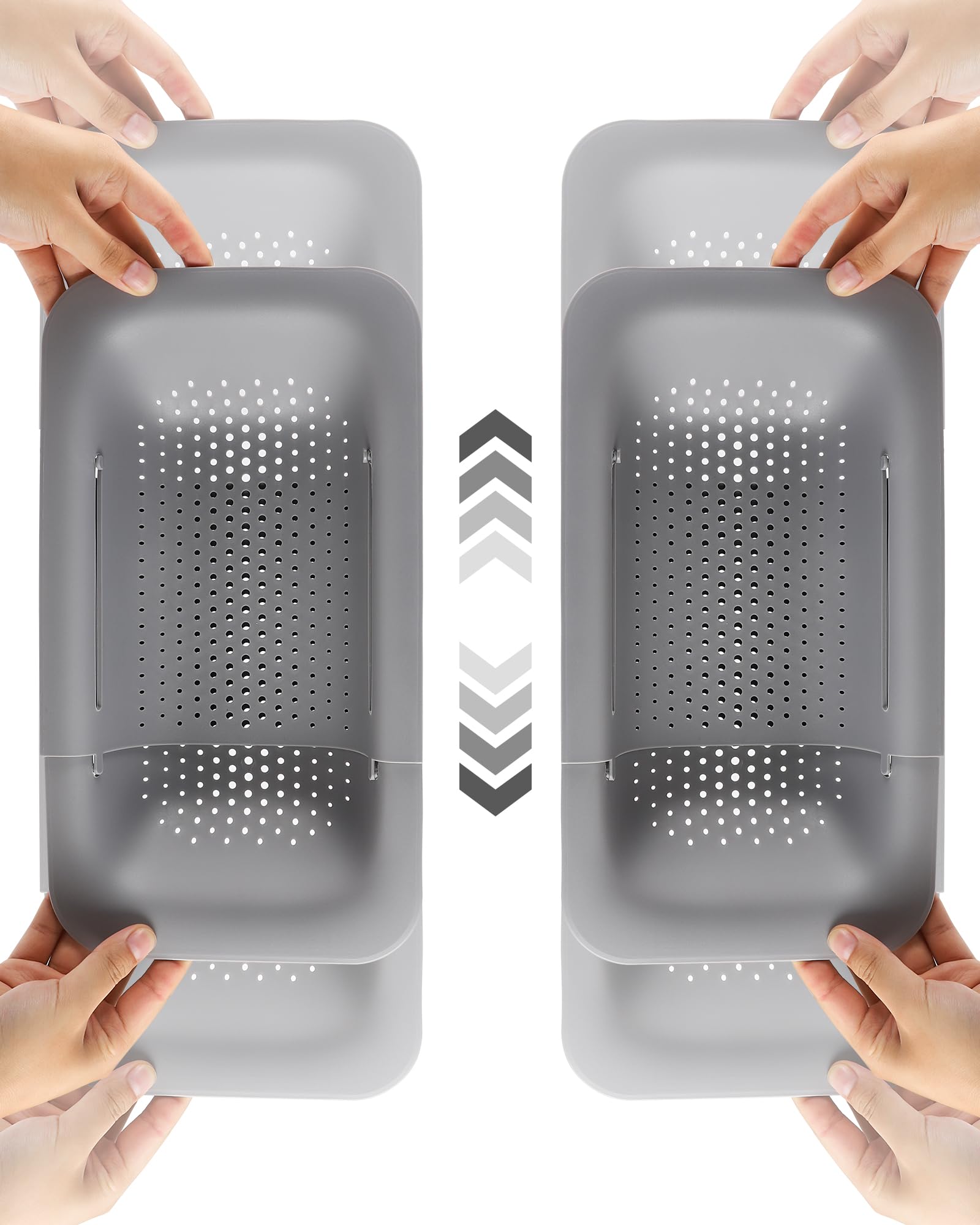 Setaccio Per Lavello Wenko - Scolapasta Estraibile In Plastica Nera - Foto 5