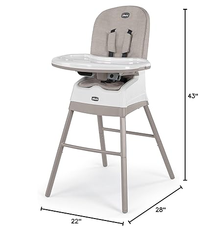 Miniatura 10 de Chicco Stack Hi-Lo - Silla alta convertible multiusos 6 en 1, reclinables para bebés y niños pequeños, fácil de limpiar, silla alta para bebé,