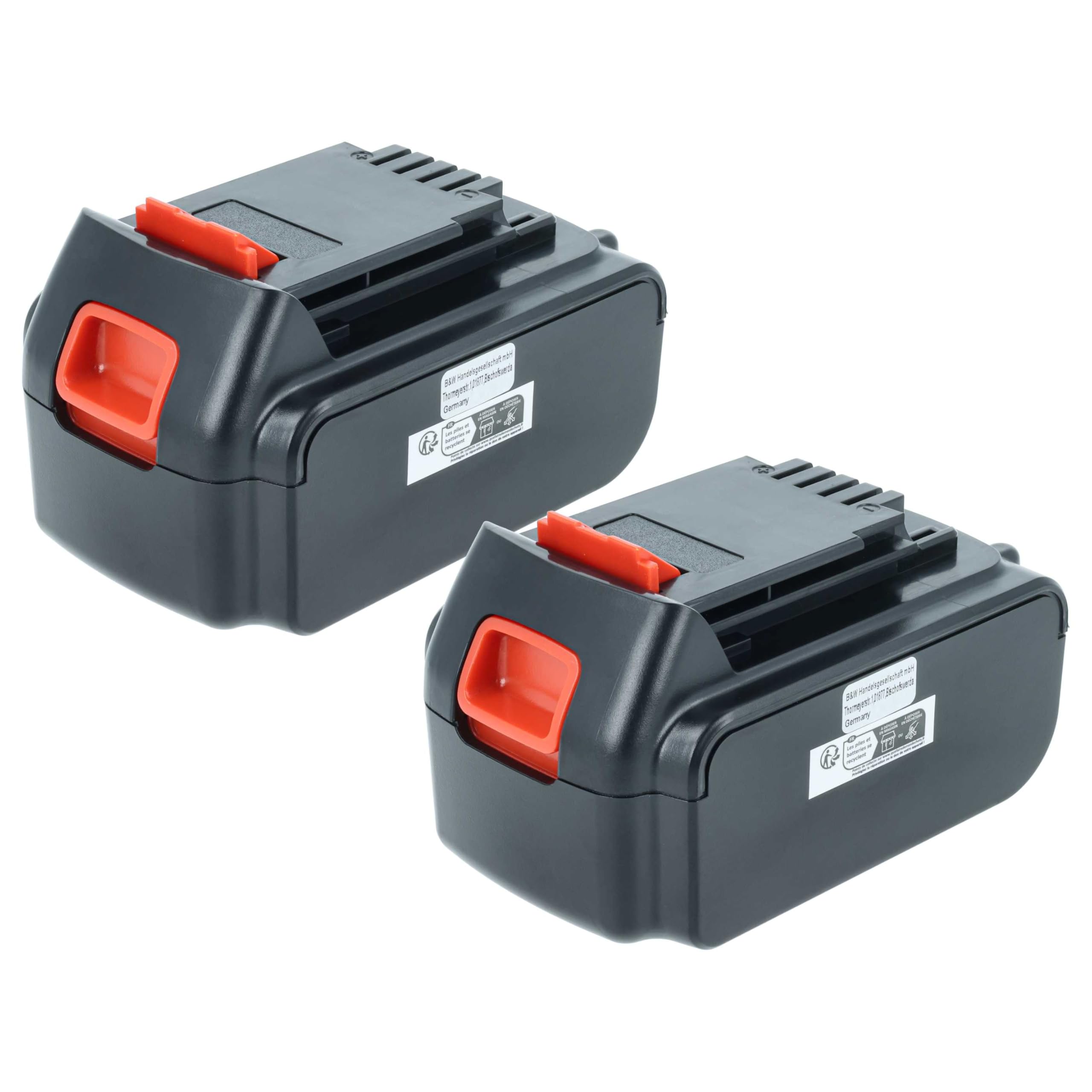 vhbw 2 x bateria kompatybilna z elektronarzędzi Stanley FMC698B, FMC625D2, FMC675B, FMC645D2, FMC688L, FMC675B-XE (4000 mAh, Li-Ion, 20 V)