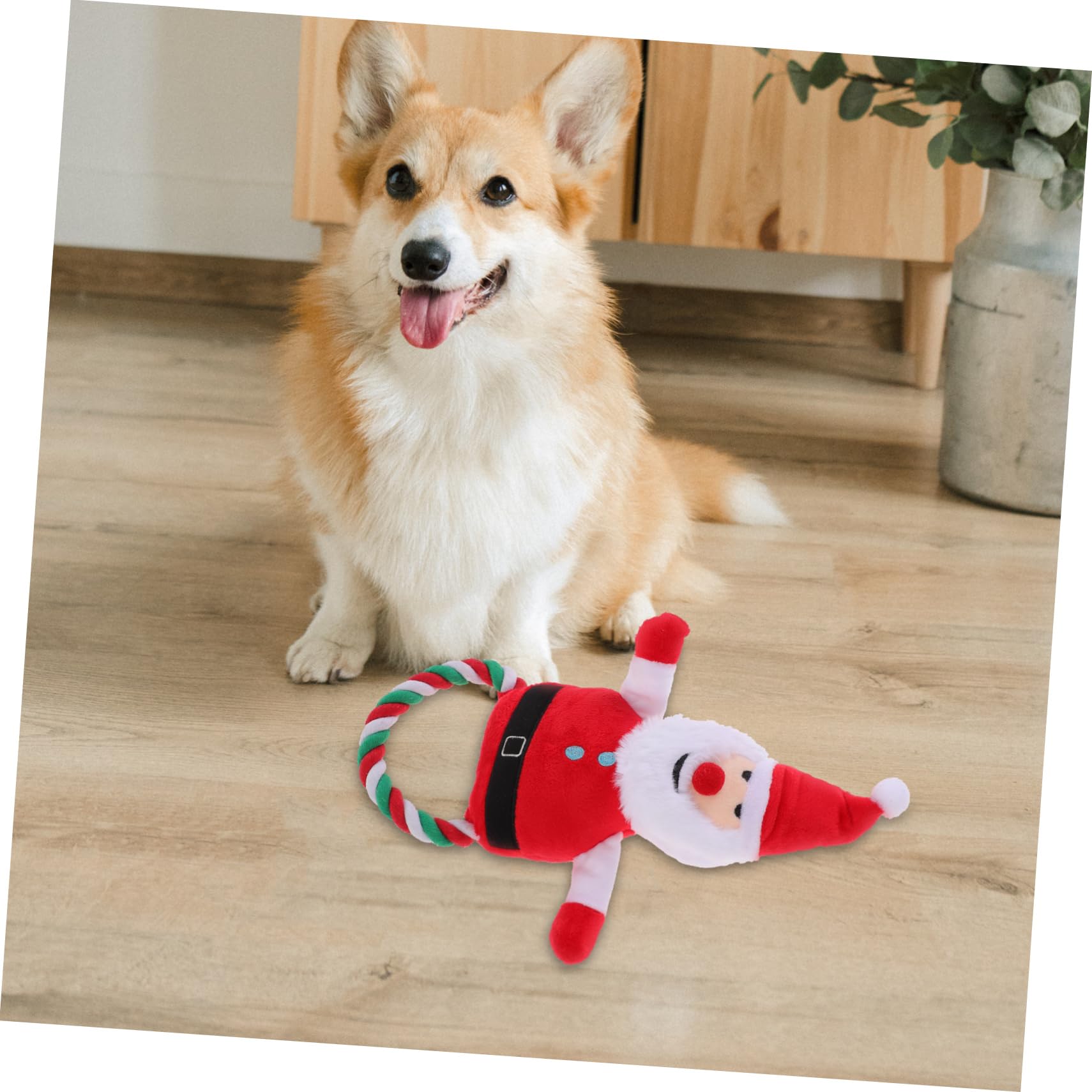Toddmomy 4pièces Jouet à Mâcher Interactif Forme De Père pour Chien Jouet avec Couineur pour Chiots Pendant De