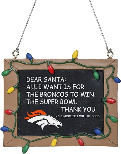Miniatura 23 de NFL Resin Holiday Christmas Chalkboard Sign Ornament
